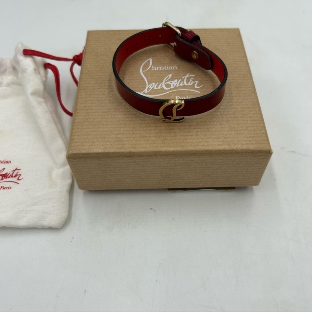 Women’s Christian Louboutin CL logo bracelet made in Italy NWT